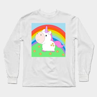 Unicorn, unicorn, rainbow, picture for kids room Long Sleeve T-Shirt